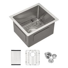 Load image into Gallery viewer, Modern Undermount Stainless Steel Kitchen Sink 16 Gauge, Deep Single Bowl
