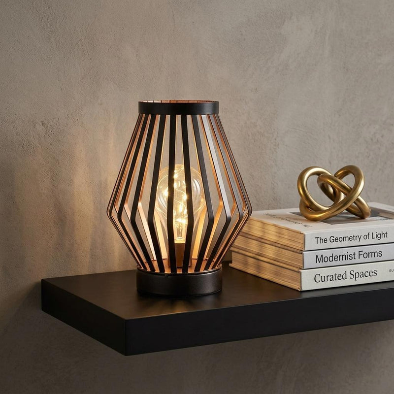 Pierced Novelty Desk Lamp With Novelty Shade (734229) - Black