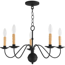 Load image into Gallery viewer, 13'' Five Light Dimmable Chandelier With Shades - Black
