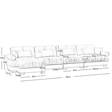 Load image into Gallery viewer, Super Comfort Oversized Modular Sectional Sofa With Movable Ottoman
