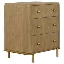Load image into Gallery viewer, 3 Drawer Nightstand With USB Ports - Brown
