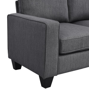 [VIDEO provided] [New] 104.3*78.7" Modern L-shaped Sectional Sofa,7-seat Linen Fabric Couch Set with Chaise Lounge and Convertible Ottoman for Living Room,Apartment,Office,3 Colors