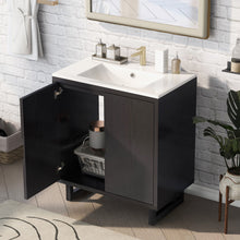 Load image into Gallery viewer, Bathroom Vanity Set With Sink, Combo Cabinet, Bathroom Storage Cabinet, Solid Wood Frame
