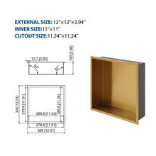 Load image into Gallery viewer, Stainless Steel Shower Niche With Seamless Design For Bathroom Storage
