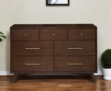 Load image into Gallery viewer, 60" Solid Wood Seven Drawer Double Dresser - Walnut
