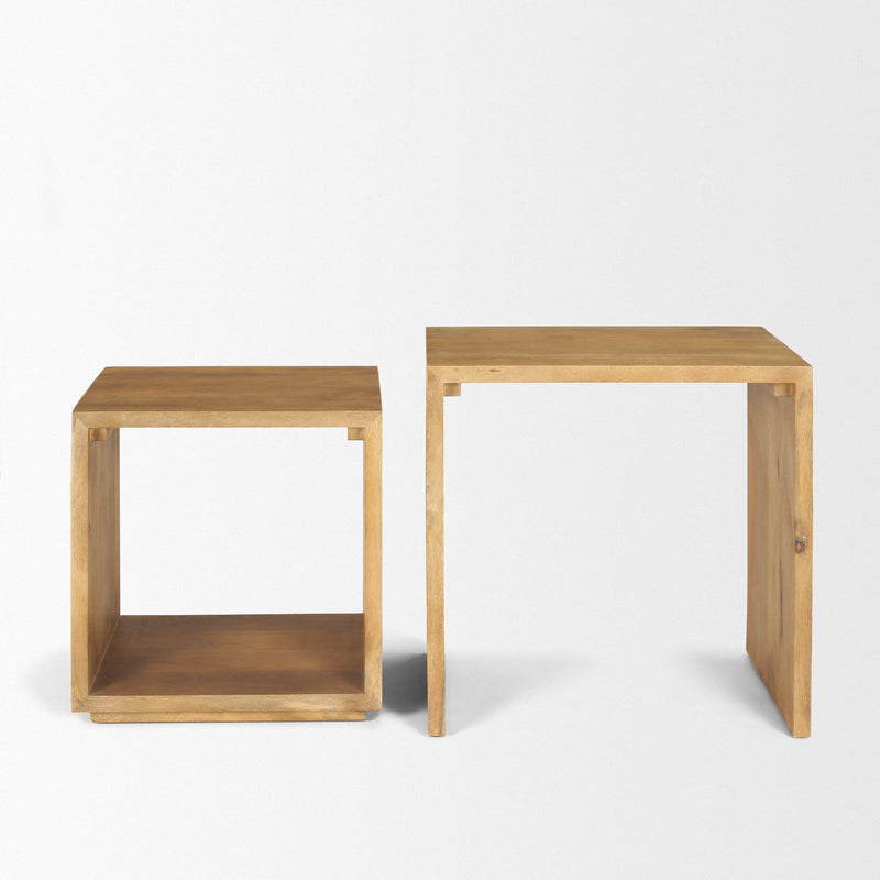 Solid Wood Frame Nested Tables (Set of 2) - Natural