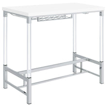 Load image into Gallery viewer, Tonneson - Bar Table With Trestle Base And Wine Storage - White
