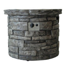 Load image into Gallery viewer, Contemporary Circular Fire Pit With 40, 000 Btu - Gray
