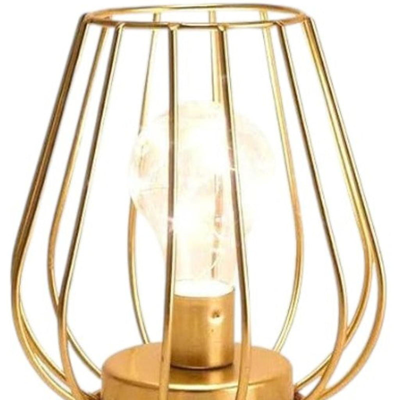 Geometric Geometric Cage Cordless Desk Lamps (Set of 2) - Gold