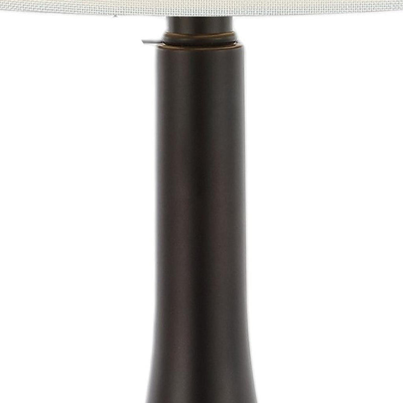 Gourd Table Lamps With Drum Shades (Set of 2) - Antiqued Bronze