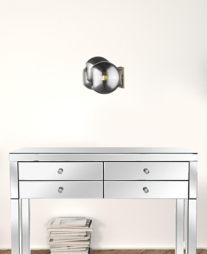 Lunette 3-Light Aged Sconce - Brass
