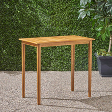 Load image into Gallery viewer, Outdoor Minimalist Acacia Wood Rectangle Bar Table
