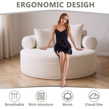 Load image into Gallery viewer, Round Sofa Bed With 3 Pillows For Living Room
