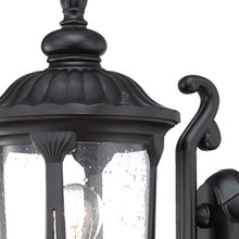 Load image into Gallery viewer, Cast Aluminum Glass Lantern Wall Light - Matte Black
