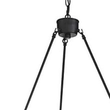 Load image into Gallery viewer, 27" Candle Style Six Light Metal Dimmable Chandelier - Black / Gold
