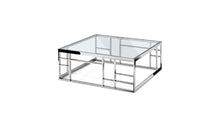 Load image into Gallery viewer, Glass Square Coffee Table - Silver And Clear
