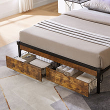 Load image into Gallery viewer, Modern Style Full Bed Drawers With Wheels Storage Solution - Brown / Black
