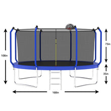 Load image into Gallery viewer, Trampoline With Basketball Hoop, Astm Approved Reinforced Type Outdoor Trampoline With Enclosure Net
