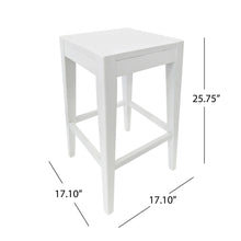 Load image into Gallery viewer, Counter Barstool (Set of 2), Rubber Wood - White
