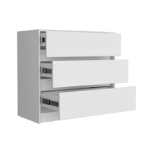 Load image into Gallery viewer, Wooden Three Drawer Dresser - White
