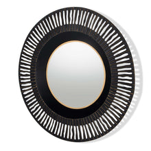 Load image into Gallery viewer, 36" Metal Round Pierced Accent Mirror - Black
