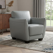 Load image into Gallery viewer, Genuine Leather and Black Arm Chair 33" - Watery
