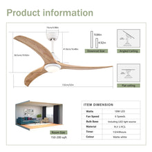Load image into Gallery viewer, Indoor Outdoor Ceiling Fan With Light With Remote Control, Noiseless Reversible Motor, 6 Speed, 3 Color
