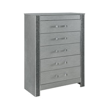 Load image into Gallery viewer, 36" Wood Five Drawer Dresser - Silver
