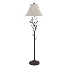 Load image into Gallery viewer, Traditional Shaped Floor Lamp With Brown Bell Shade - Gray
