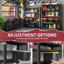 Load image into Gallery viewer, Industrial 5-Tier Adjustable Shelving Unit With Pegboard Heavy-Duty Storage
