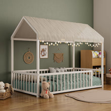 Load image into Gallery viewer, Montessori Floor Bed Frame With House Shape

