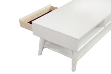 Load image into Gallery viewer, Solid And Manufactured Wood Coffee Table With Drawer - White
