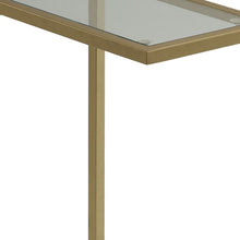 Load image into Gallery viewer, Glass Rectangular End Table - Gold And Clear

