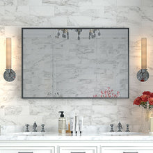 Load image into Gallery viewer, Rectangular Bathroom Mirror Square Angle Metal Frame Wall Mounted Hanging Plates Wall Mount Mirror For Bathroom (Horizontal &amp; Vertical)
