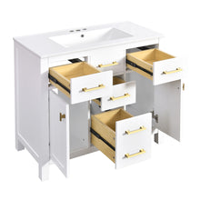 Load image into Gallery viewer, Bathroom Vanity With Sink Combo Set, Modern Bathroom Cabinet With 4 Drawers
