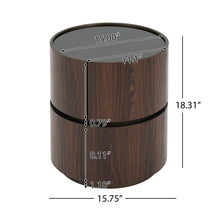 Load image into Gallery viewer, Elegant Italian High Grade Double Layer Storage Round Side Table - Brown / Black
