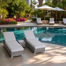 Load image into Gallery viewer, 3 Piece Chaise Lounge Set With Adjustable Reclining - Gray Mix
