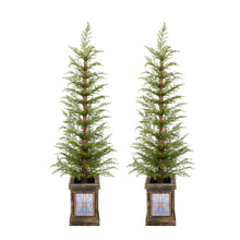 Load image into Gallery viewer, 4Ft Pre Lit Artificial Christmas 2 Piece Set - Green
