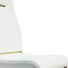 Load image into Gallery viewer, Upholstered Faux Leather Side Chairs For Dining Room (Set of 2) - White / Gold
