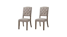 Load image into Gallery viewer, Tufted And Upholstered Linen Open Back Dining Side Chairs (Set of 2) - Cream
