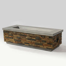 Load image into Gallery viewer, Propane Gas Fire Pit Table, 60000 Btu Rectangular For Outside Patio - Sandstone

