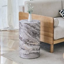 Load image into Gallery viewer, Simple Marble Textured Cylindrical Coffee Table Material - Gray
