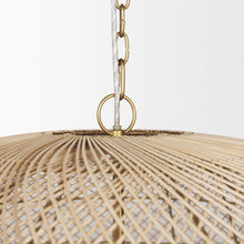 Load image into Gallery viewer, Four Light Rattan Dimmable Chandelier With Shades (731406) - Gold
