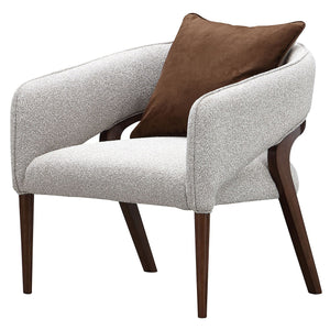 Houston - Accent Chair - Pebble / Walnut