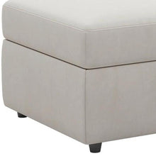 Load image into Gallery viewer, Velvet Storage Ottoman (714336) - Beige / Black
