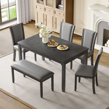 Load image into Gallery viewer, Dining Table Set With Upholstered Chairs, Rectangular Dining Table Set

