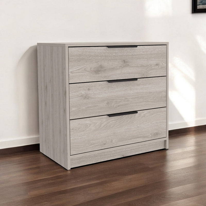28" Three Drawer Dresser - Light Gray