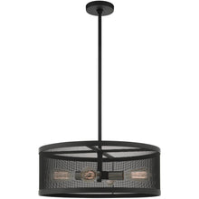 Load image into Gallery viewer, 16" Four Light Dimmable Chandelier With Shades - Black
