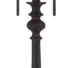 Load image into Gallery viewer, Two Light Traditional Shaped Floor Lamp With Beige Square Shade - Rust
