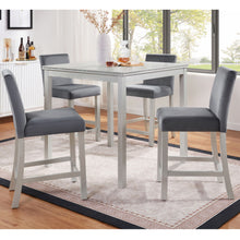Load image into Gallery viewer, 5 Pieces Counter Height Table Set, Kitchen Table With Square Table And 4 Upholstered Chairs
